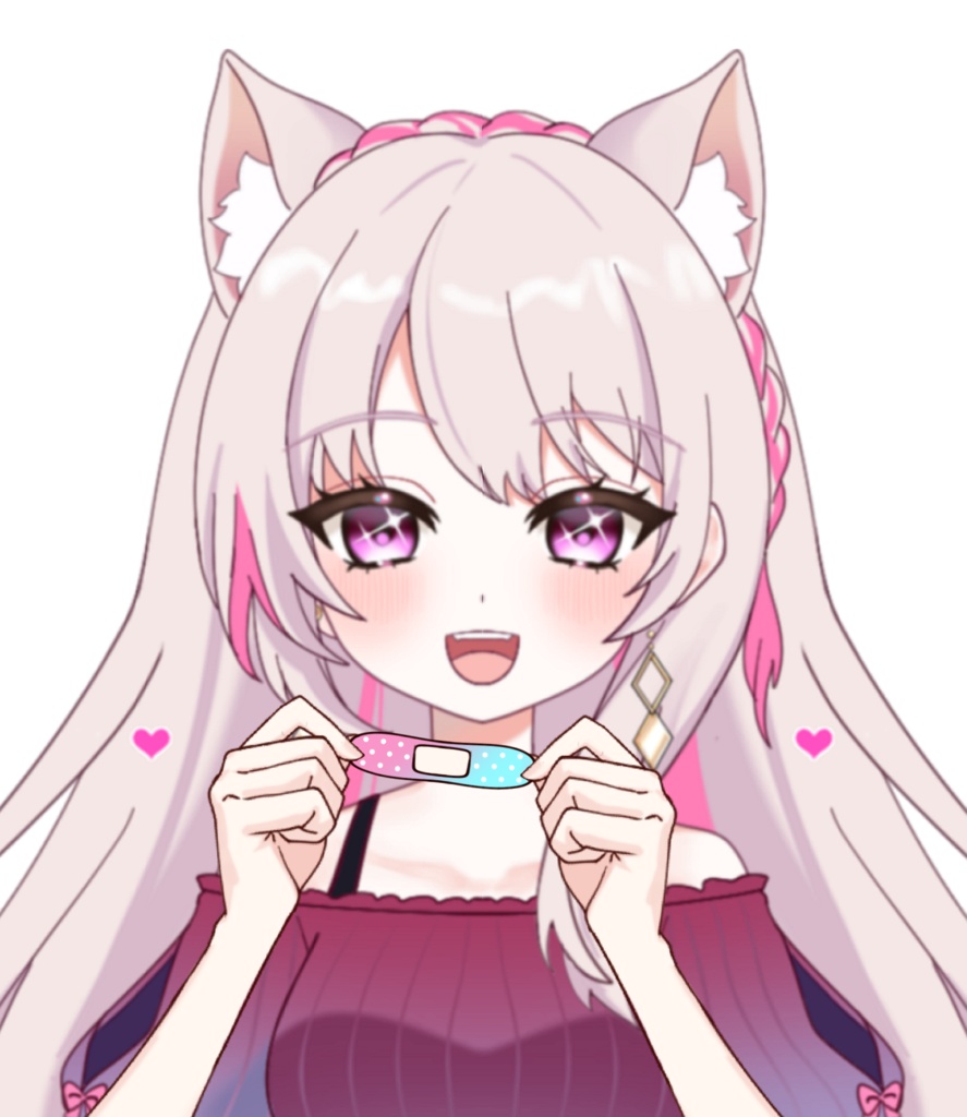 Vtuber素材_絆創膏を貼る手_高画質+商用利用権