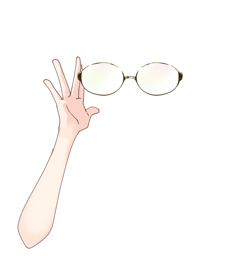 Vtuber素材_知的に見えるメガネ_高画質+商用利用権