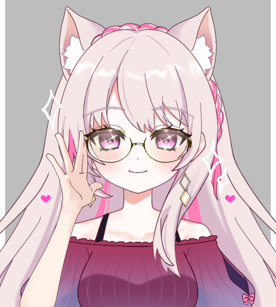 Vtuber素材__知的に見えるメガネ