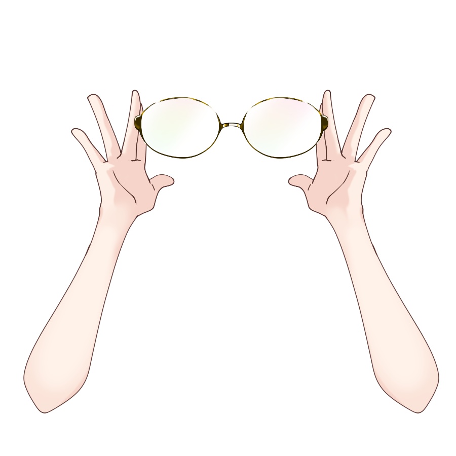 Vtuber素材_知的に見えるメガネ_高画質+商用利用権