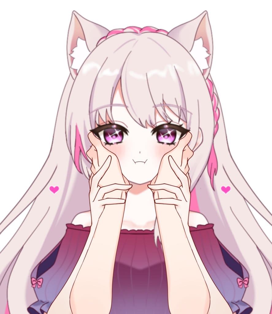 Vtuber素材_頬むぎゅっ_高画質+商用利用権