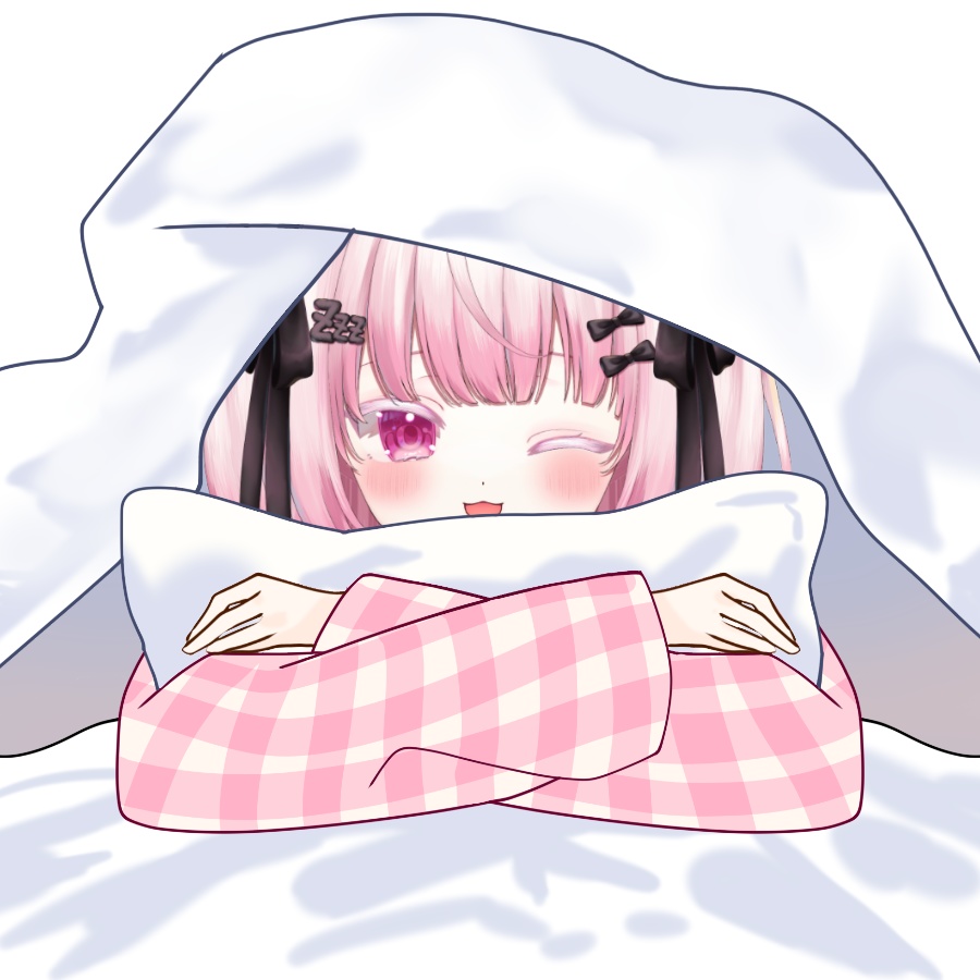 Vtuber素材_お布団かぶる素材_高画質+商用利用権