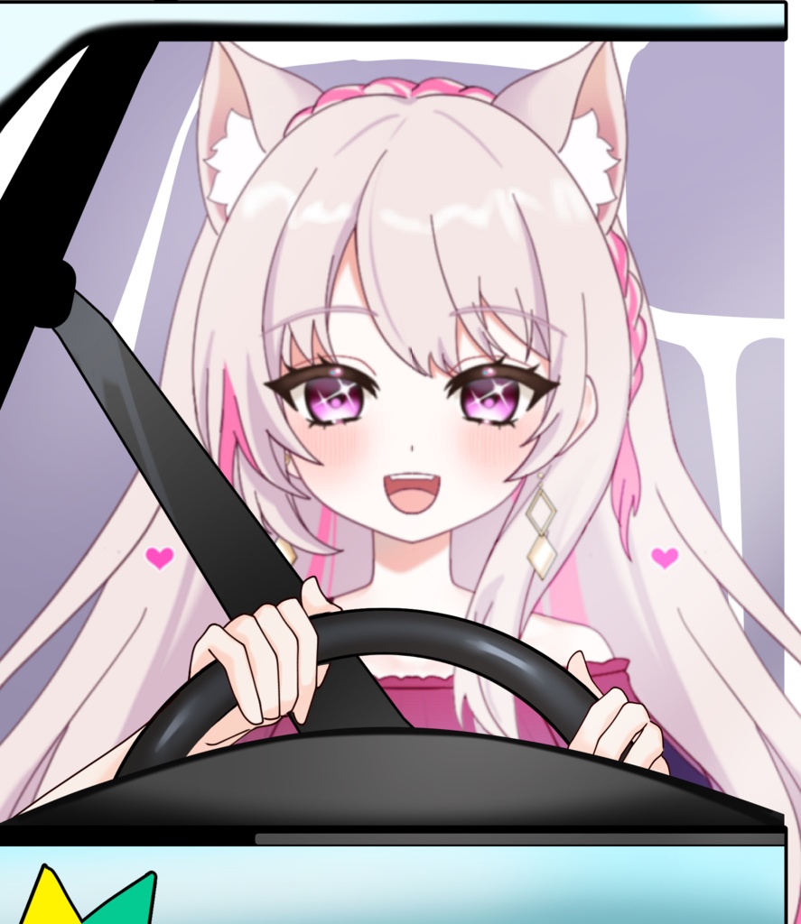 Vtuber素材_運転する素材_高画質+商用利用権