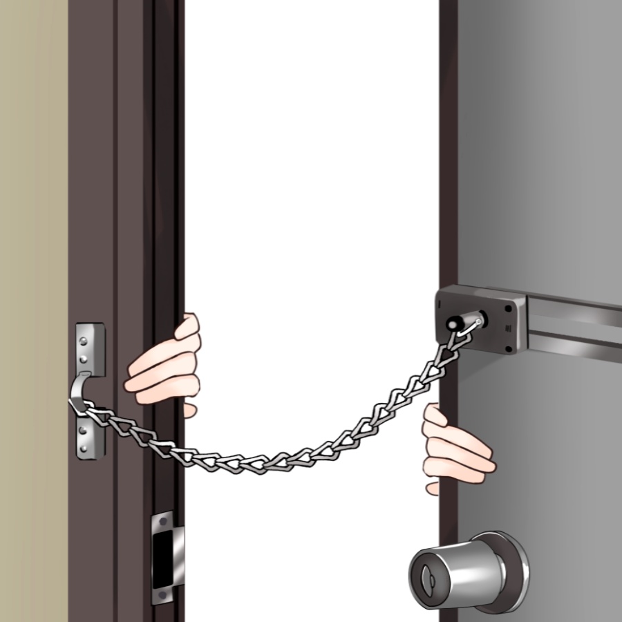 Vtuber素材__来ちゃった♡ ドアチェーン手素材_高画質+商用利用権