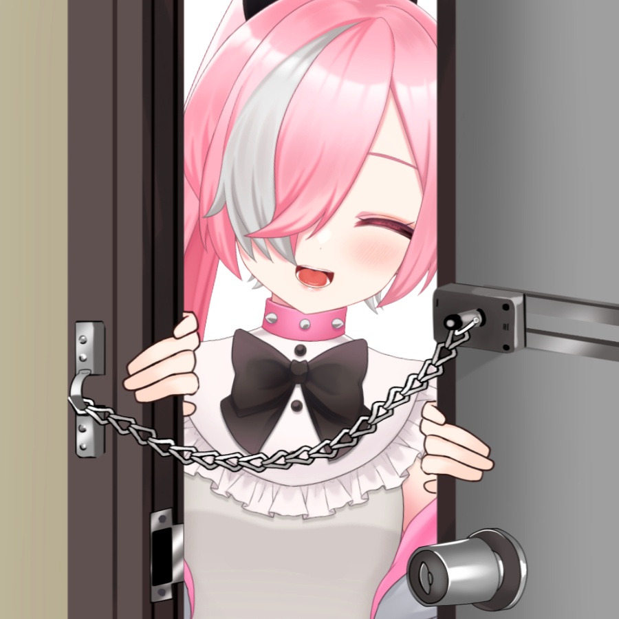 Vtuber素材__来ちゃった♡ ドアチェーン手素材＿高画質+商用利用権