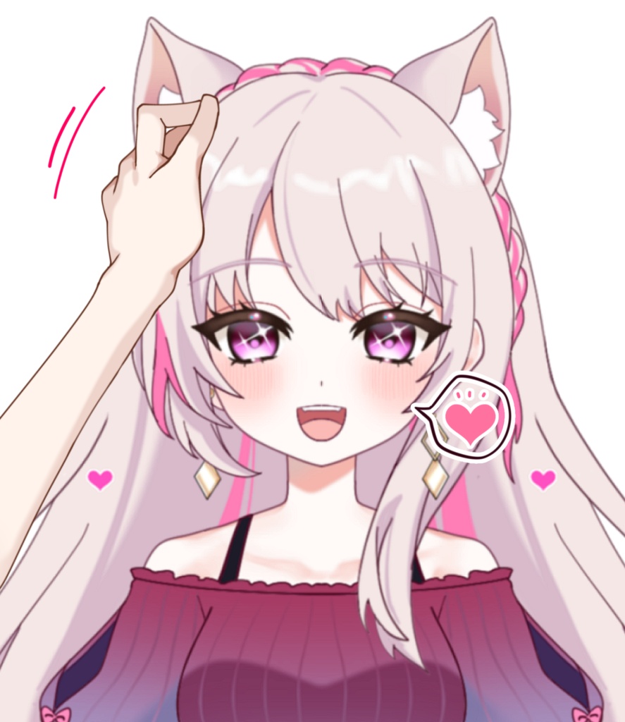 Vtuber素材__なでられる素材＿高画質+商用利用権