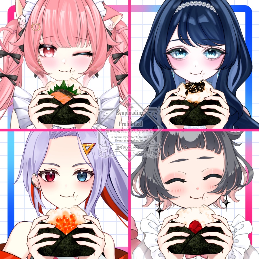 Vtuber素材__おにぎりを持つ手の素材＿高画質+商用利用権