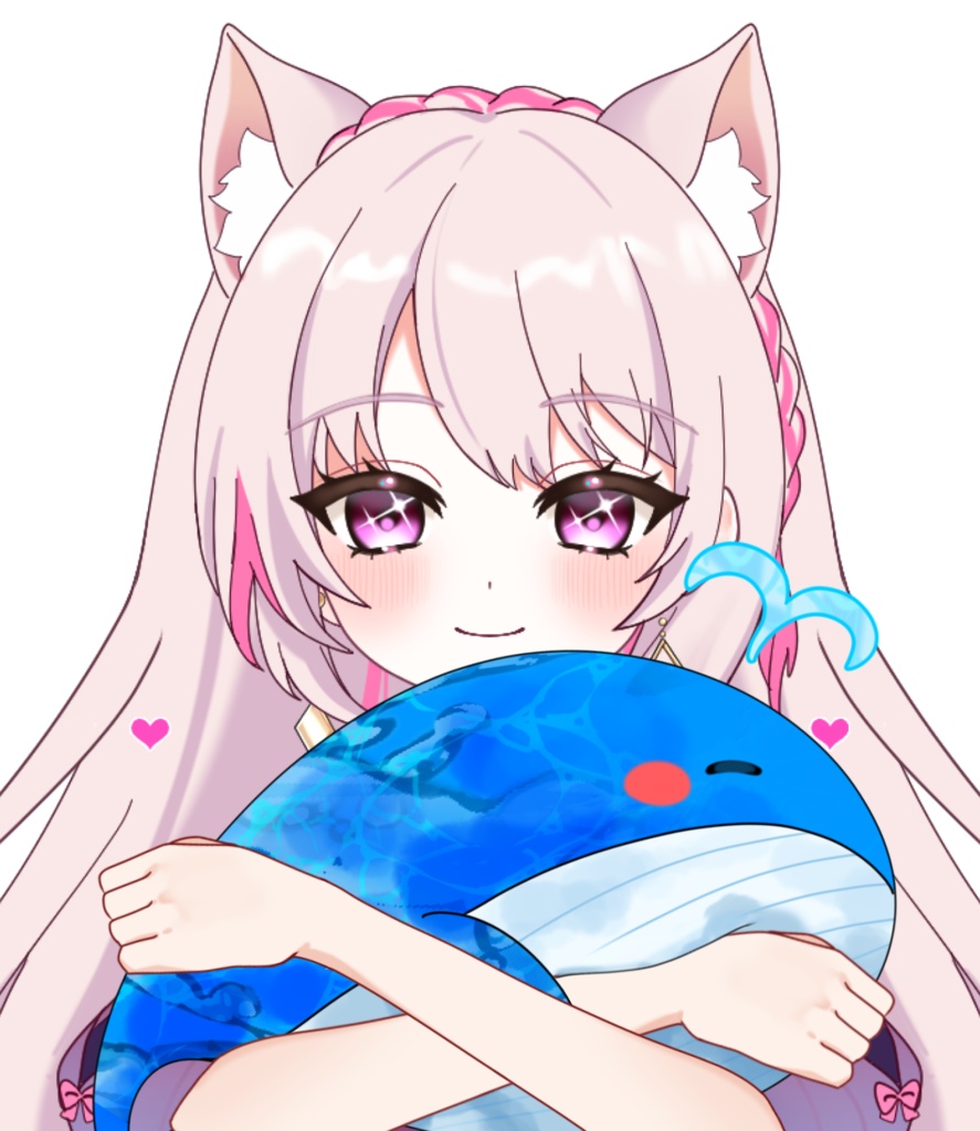 Vtuber素材__くじらぬいを持つ手