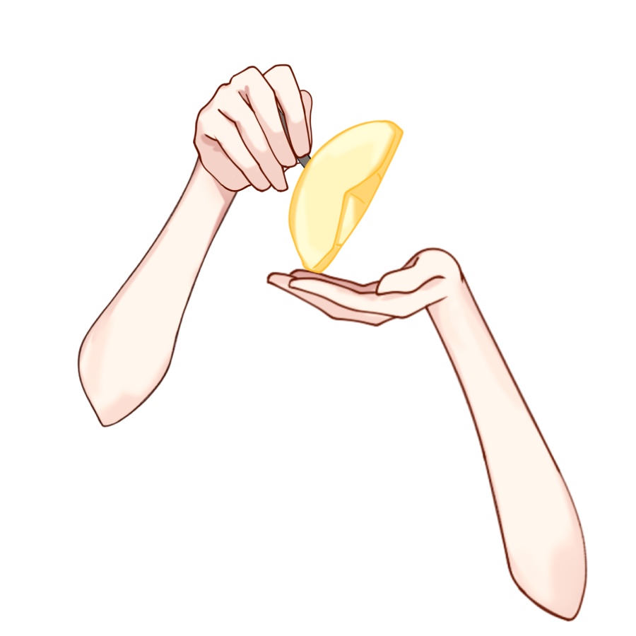 Vtuber素材__りんごを食べさせる手の素材_高画質+商用利用権