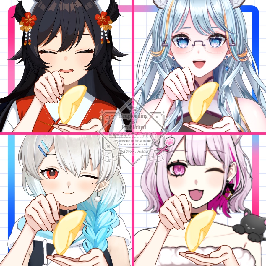 Vtuber素材__りんごを食べさせる手の素材＿高画質+商用利用権