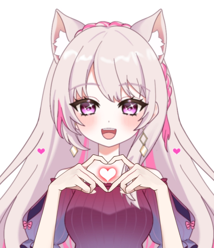 Vtuber素材__ハートの手の素材＿高画質+商用利用権