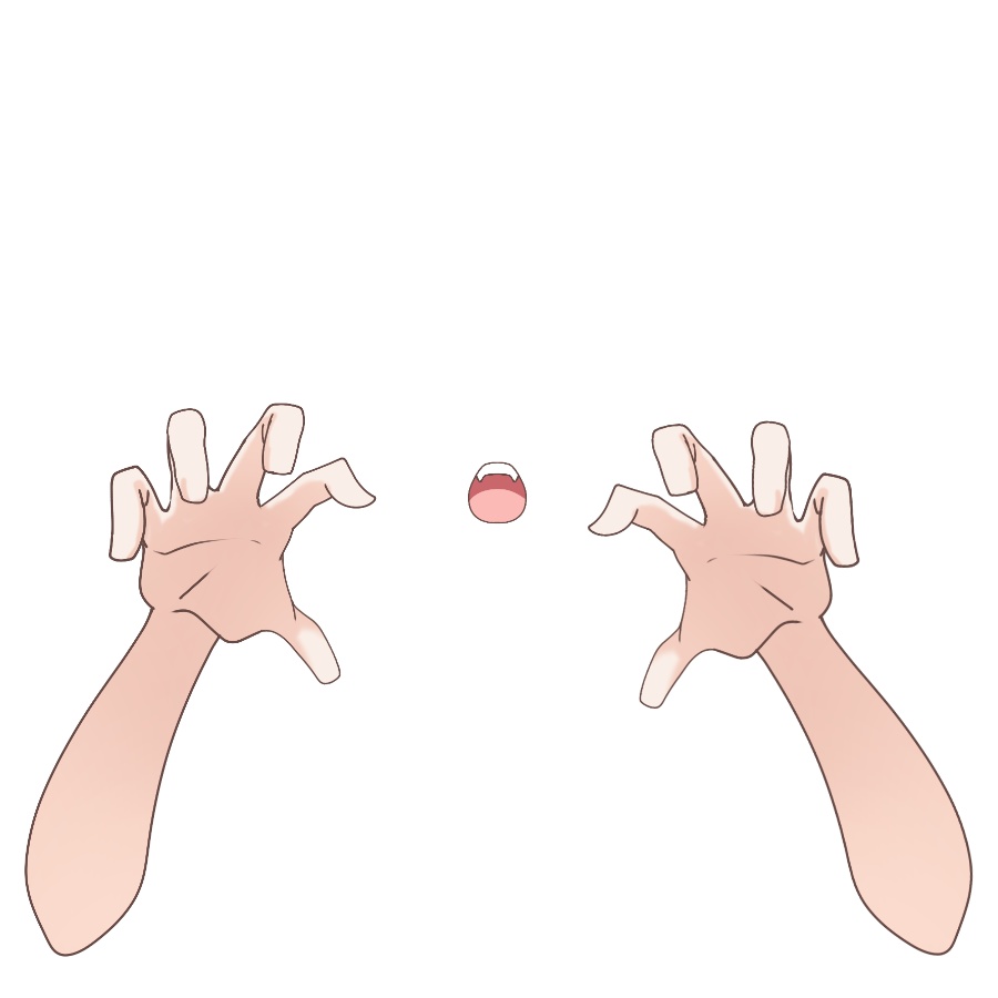 Vtuber素材_がおー!の手