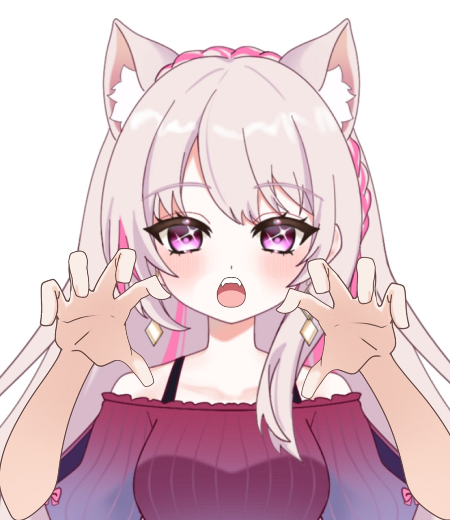 Vtuber素材_がおー!の手