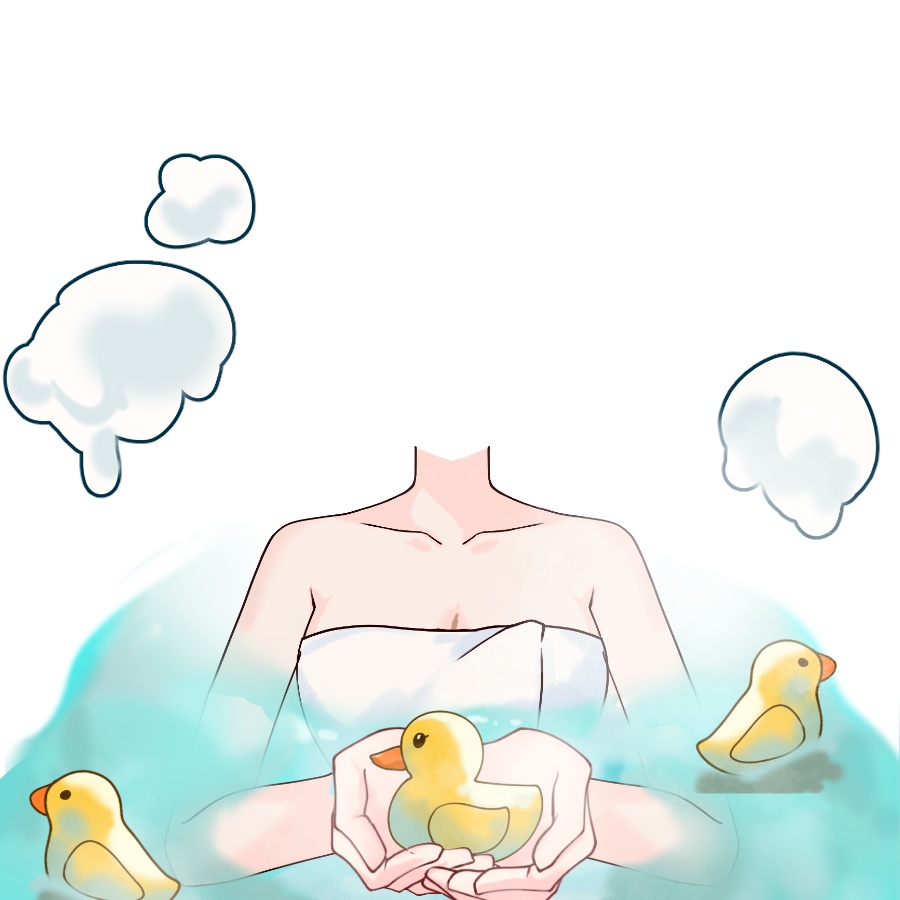 Vtuber素材_お風呂に入る素材