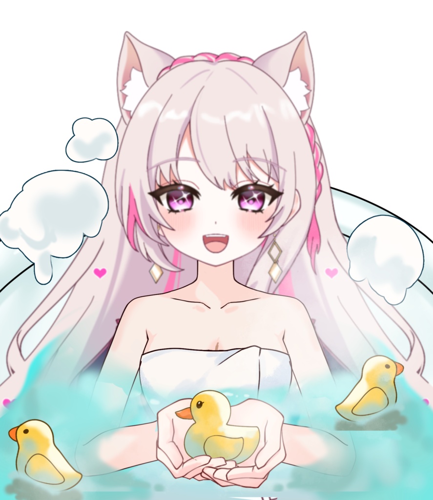 Vtuber素材_お風呂に入る素材