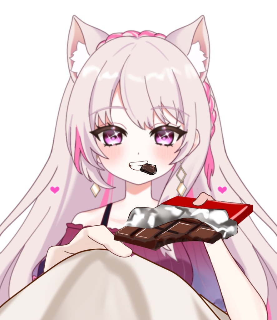 Vtuber素材_私のチョコ食べらんねえってか？素材