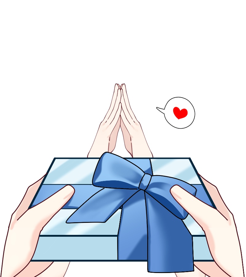 Vtuber素材_ホワイトデーお返しをもらう手の素材