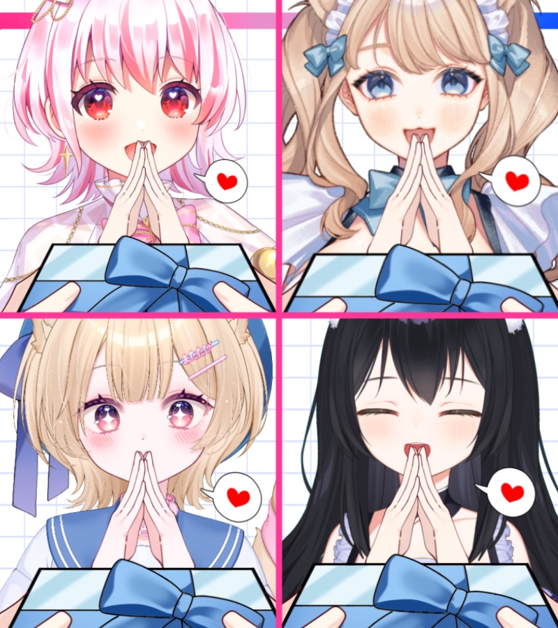 Vtuber素材_ホワイトデーお返しをもらう手の素材