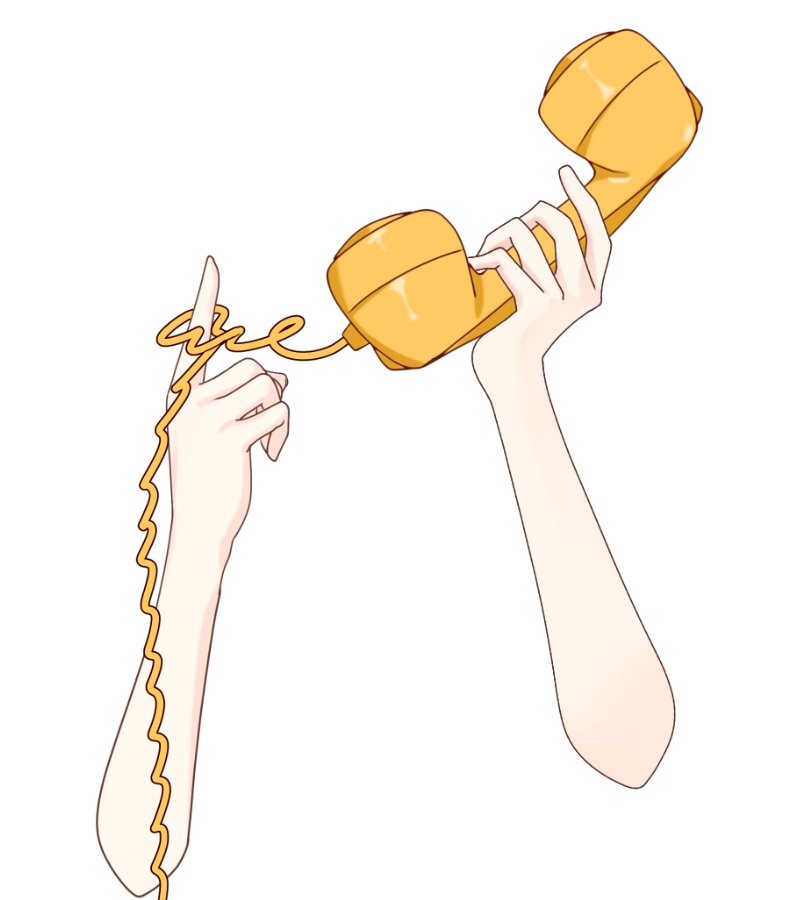 Vtuber素材_電話をする素材