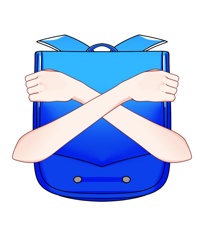 Vtuber素材_ランドセルを持つ手の素材