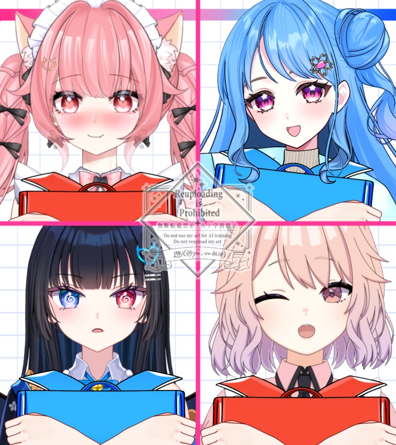 Vtuber素材_ランドセルを持つ手の素材