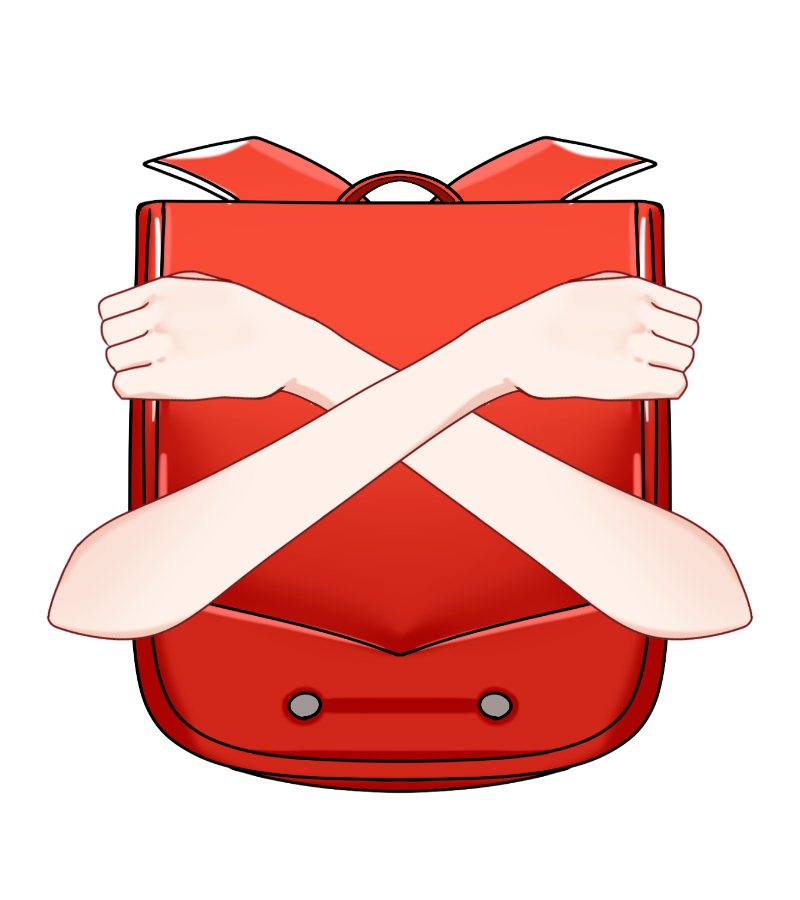 Vtuber素材_ランドセルを持つ手の素材