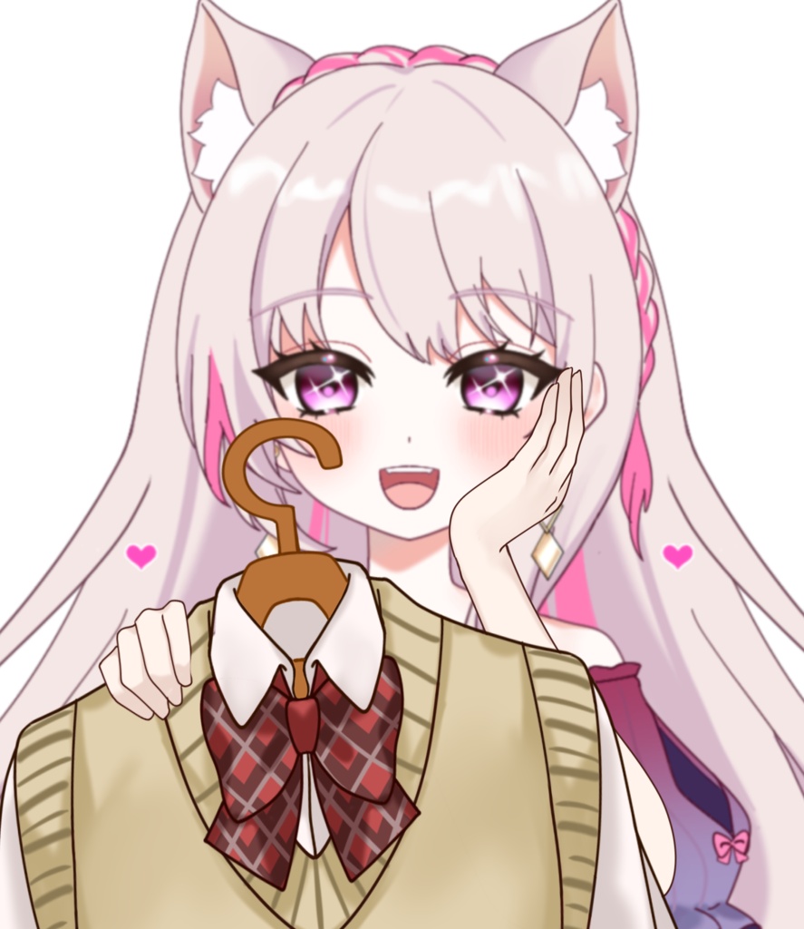Vtuber素材_制服にわくわくする素材