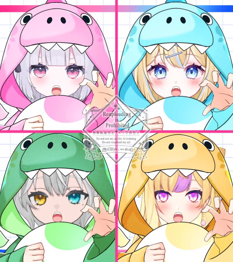 衣装素材_恐竜パーカー_全6色