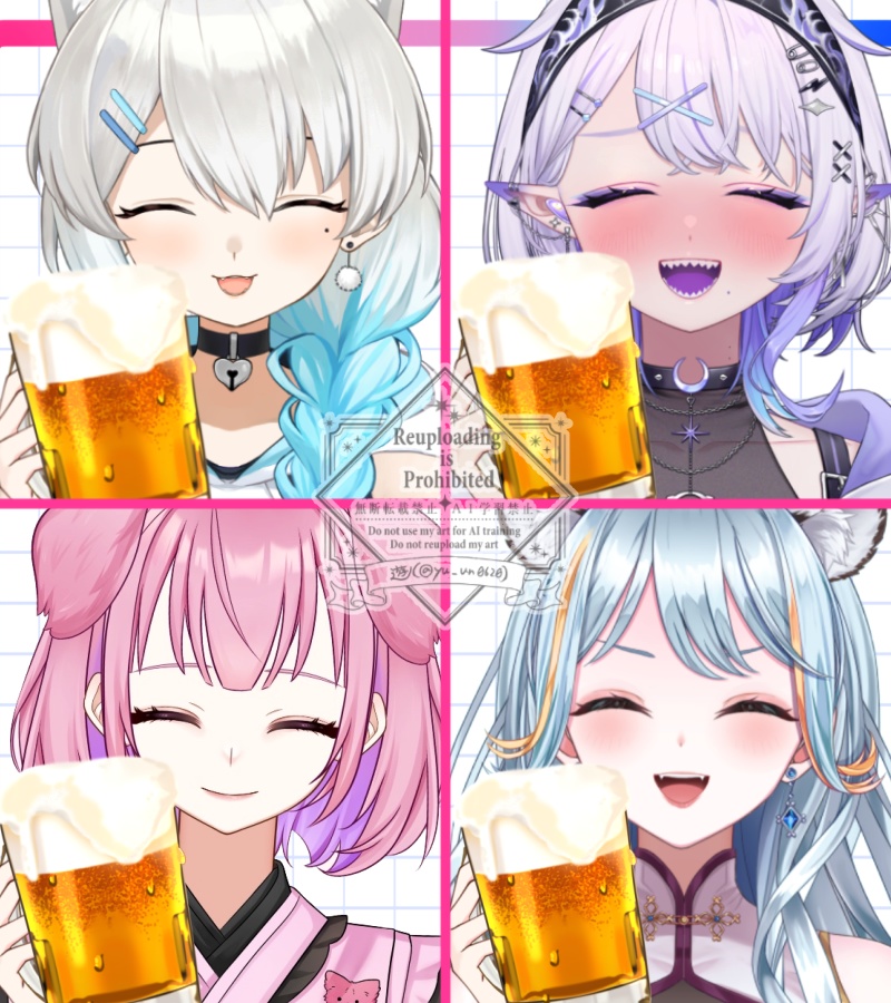 Vtuber素材_ビールを持つ手の素材