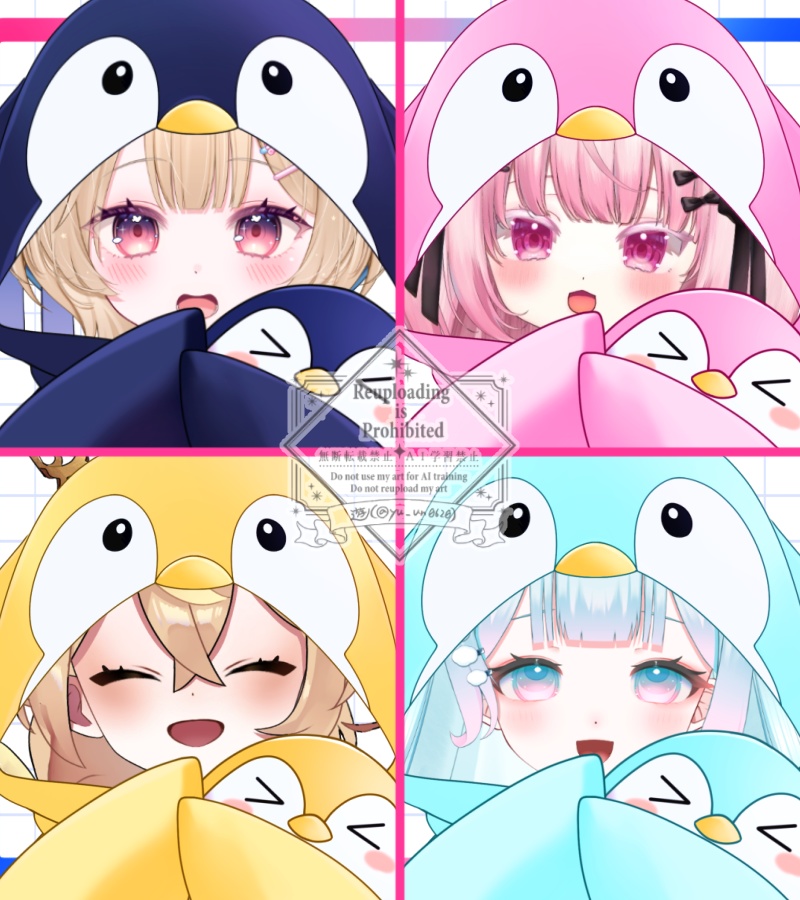 衣装素材_ぺんぎん着ぐるみ_全5色