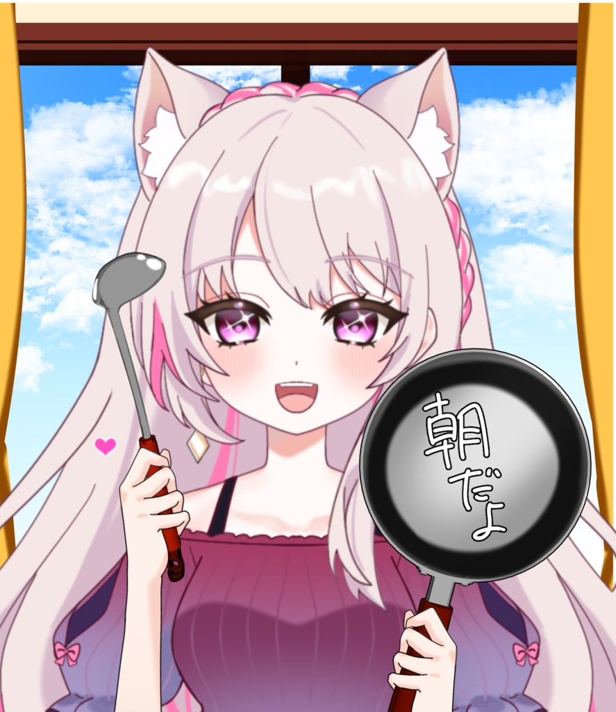 Vtuber素材_朝起こしに行く素材