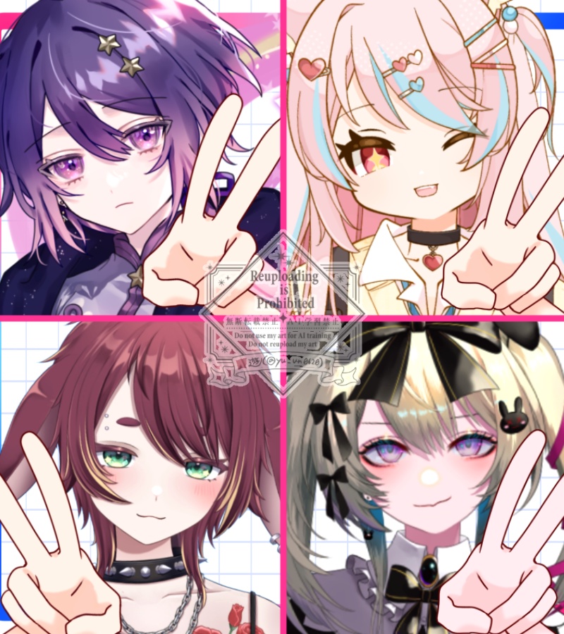 Vtuber素材_ピースの手