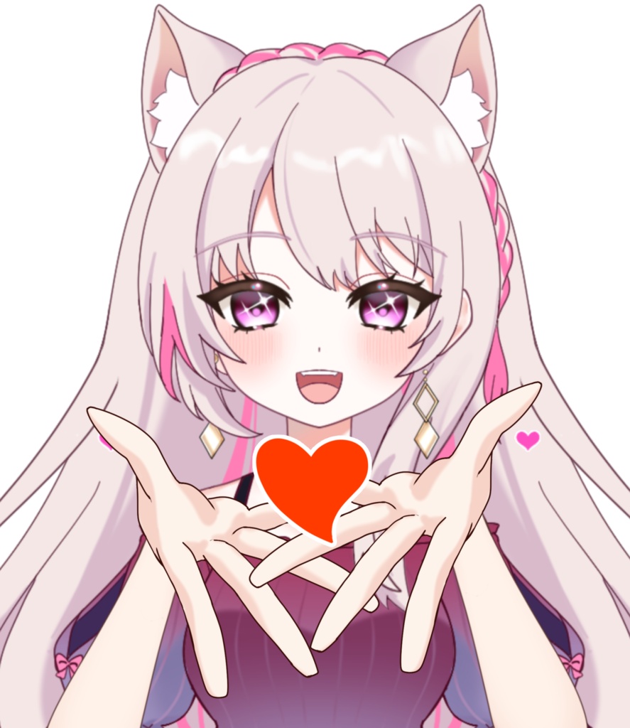 Vtuber素材_ハートどうぞの手