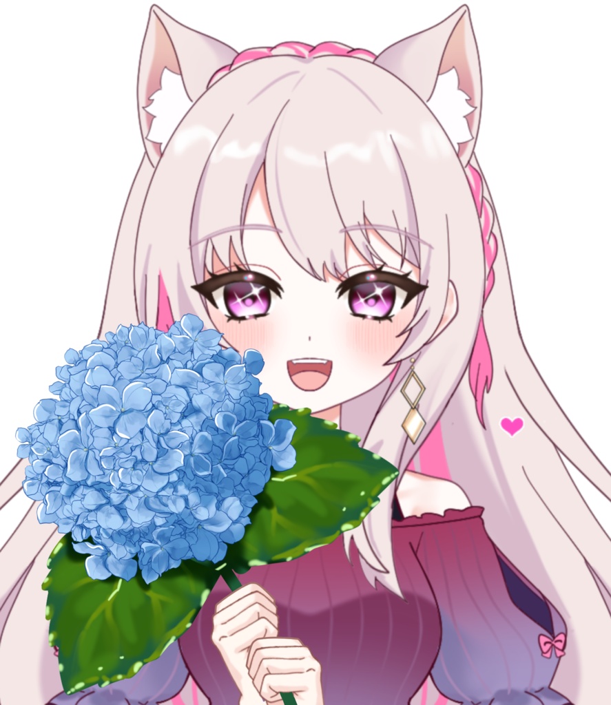 Vtuber素材_紫陽花を持つ手