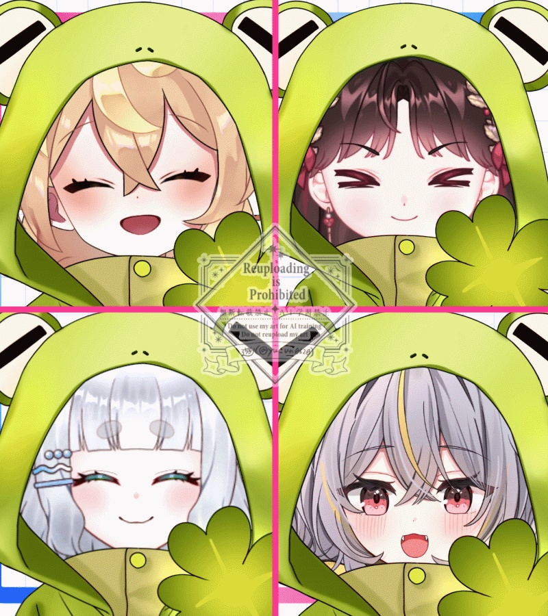 Vtuber素材_カエルのレインコート