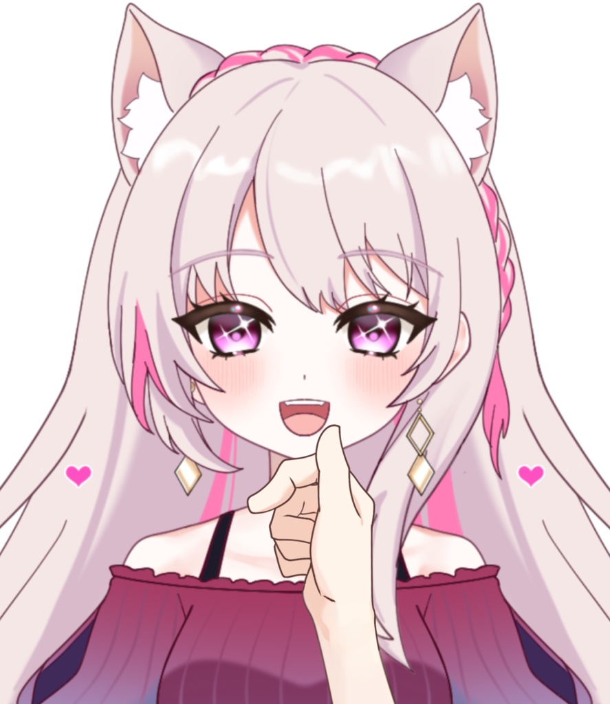 Vtuber素材_あごクイの手