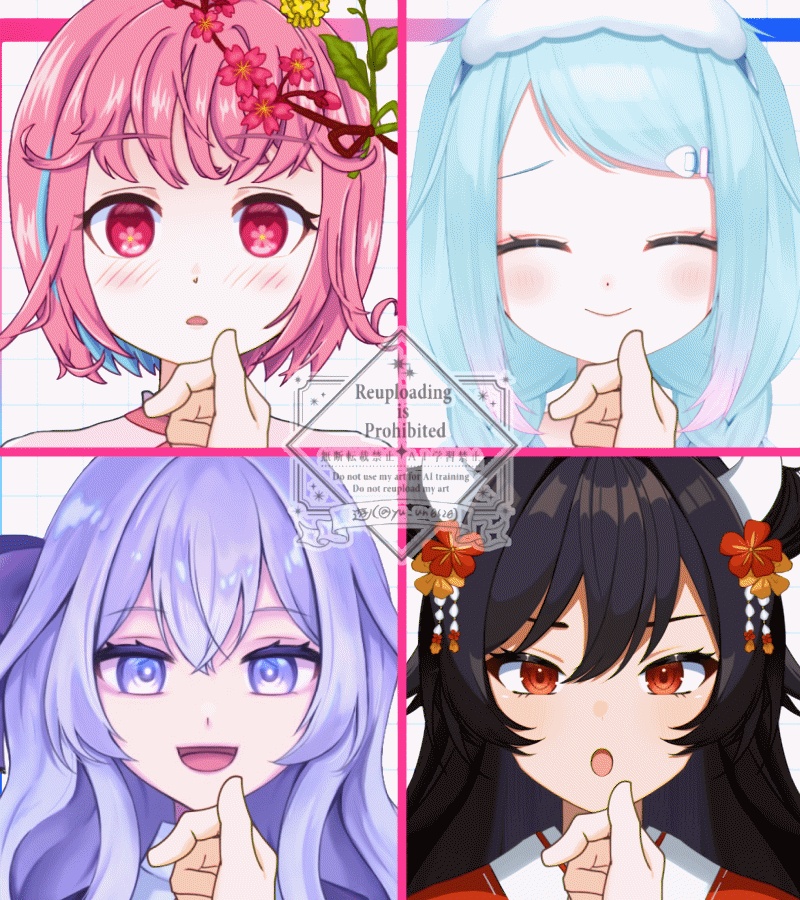 Vtuber素材_あごクイの手