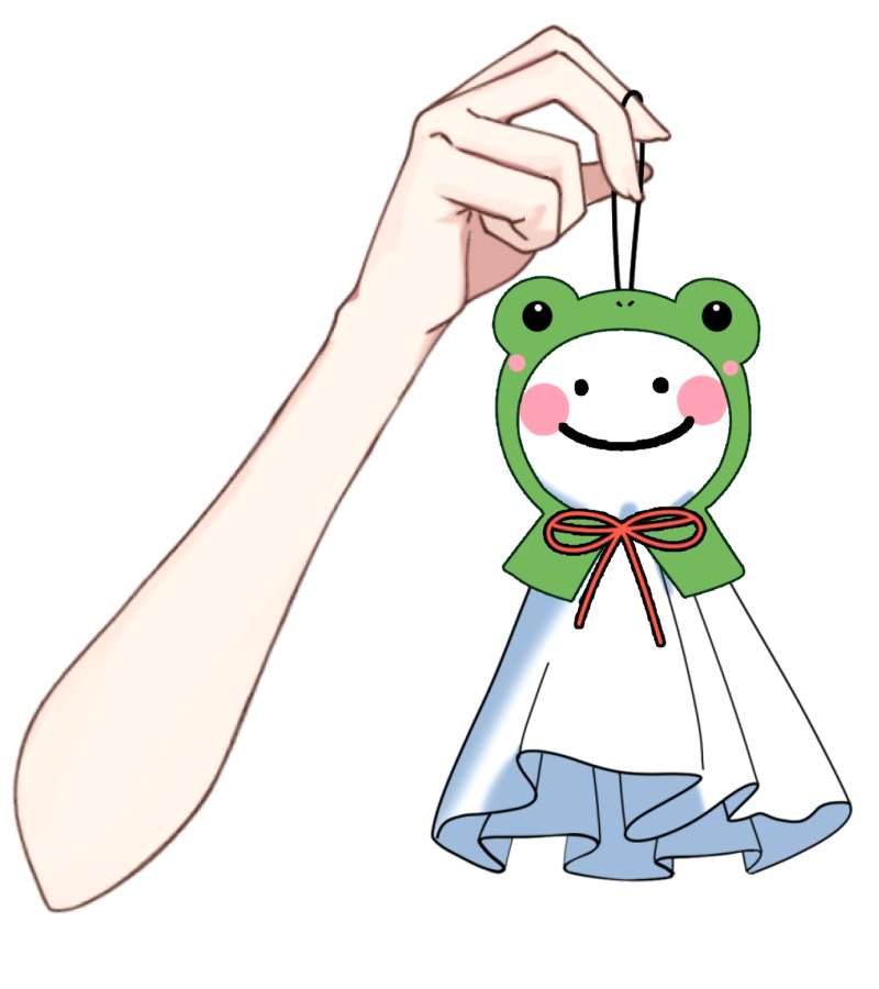 Vtuber素材_てるてる坊主を持つ手