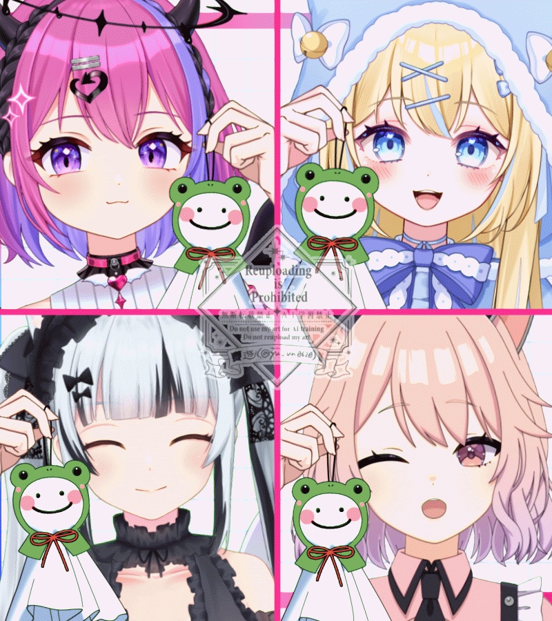 Vtuber素材_てるてる坊主を持つ手