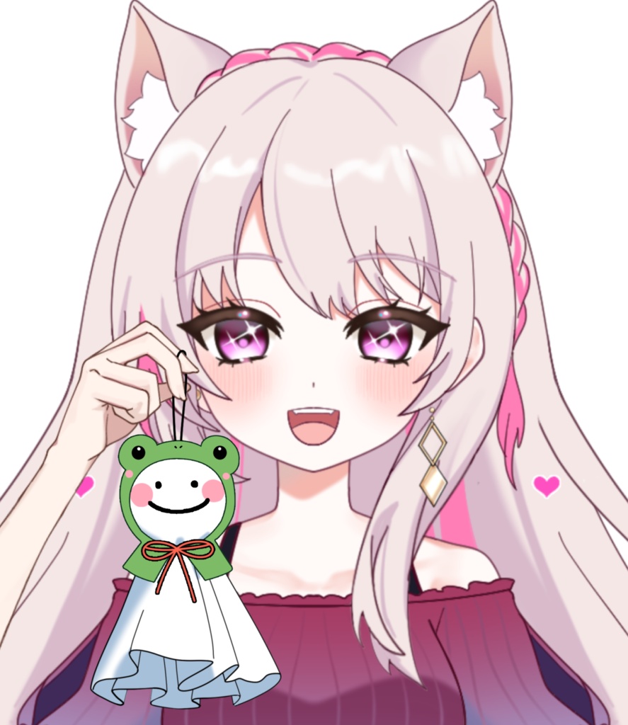Vtuber素材_てるてる坊主を持つ手