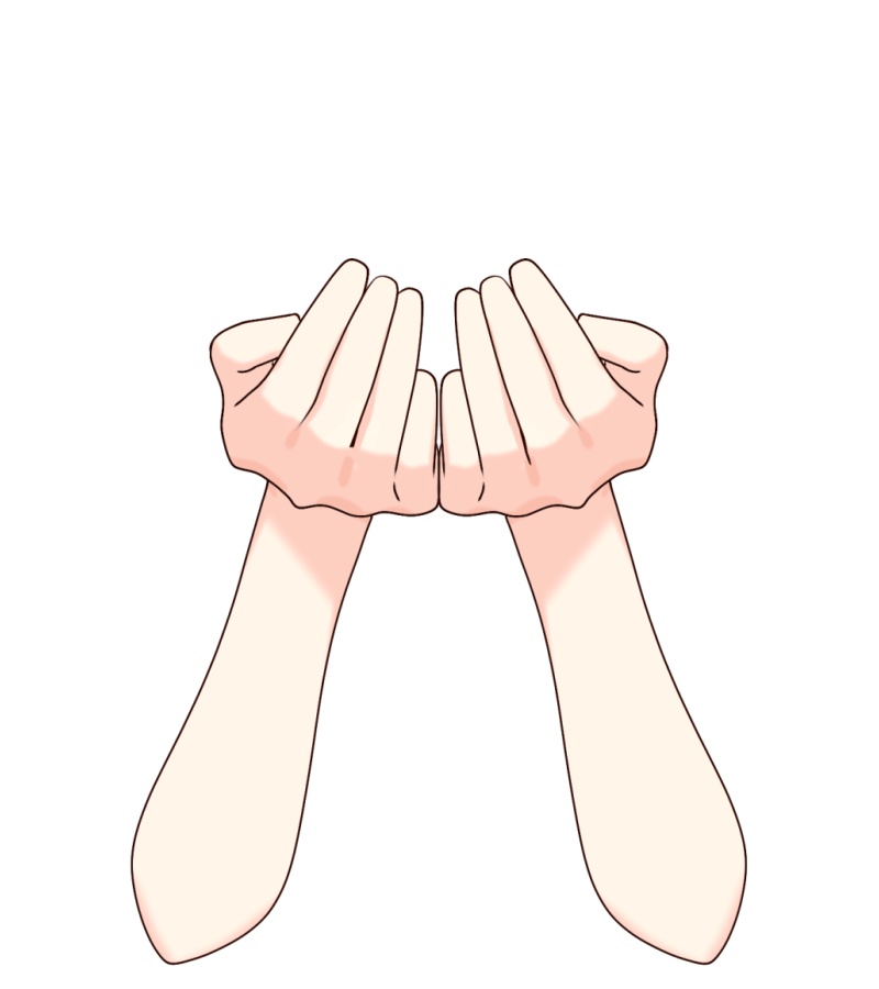 Vtuber素材_何かを乗せる手
