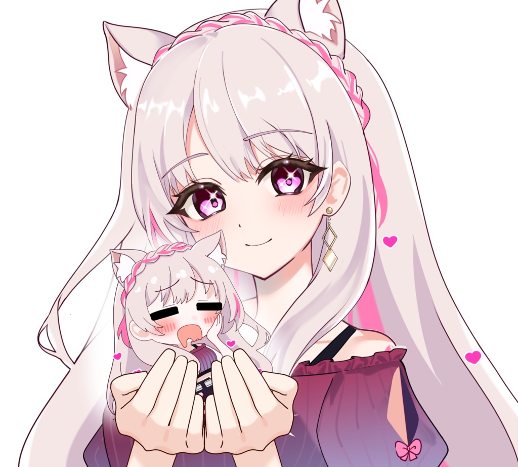 Vtuber素材_何かを乗せる手