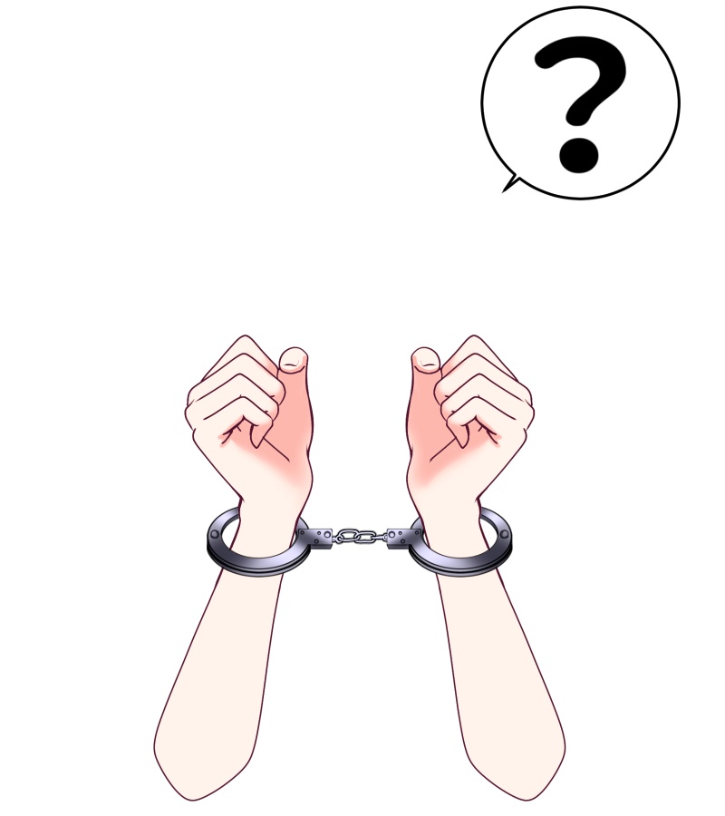 Vtuber素材_手錠をかけられる手