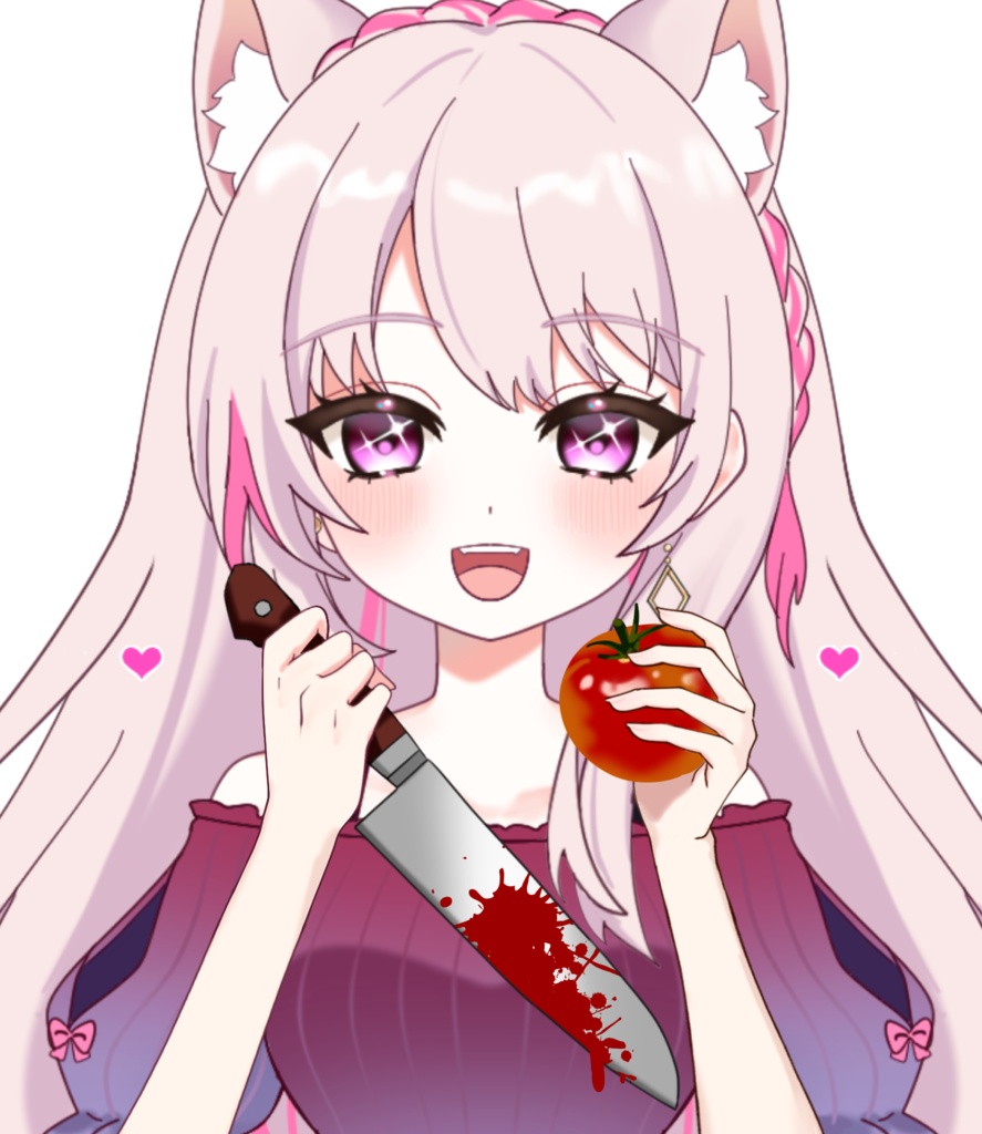 Vtuber素材_包丁を持つ手