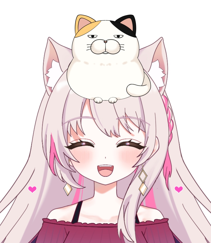 Vtuber素材_ねこを置く素材