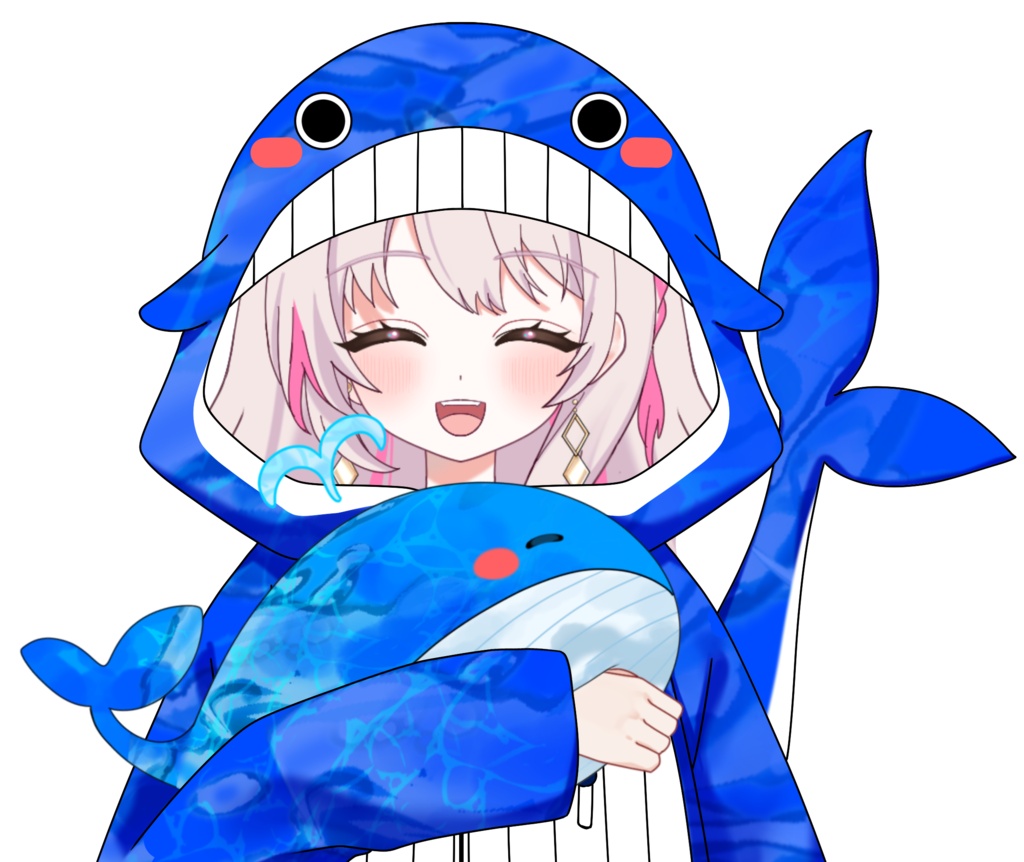 衣装素材_くじらパーカー
