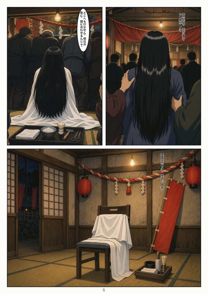 晒し髪「晒し」