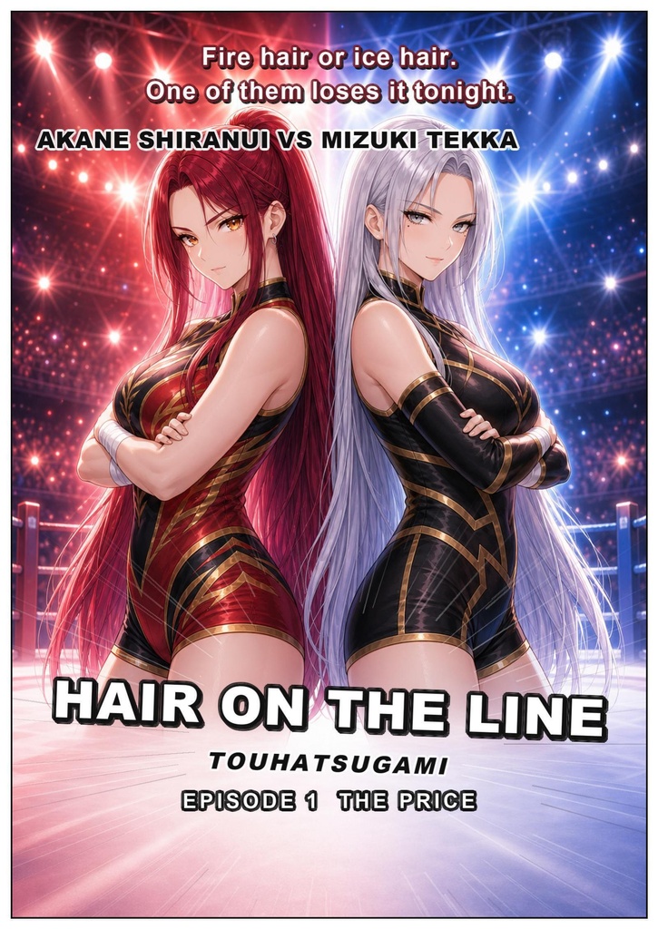 [English Edition] TOUHATSUGAMI — Hair on the Line, Ch.1: The Price — A Loser's-Hair Match Between Two Pro Wrestlers
