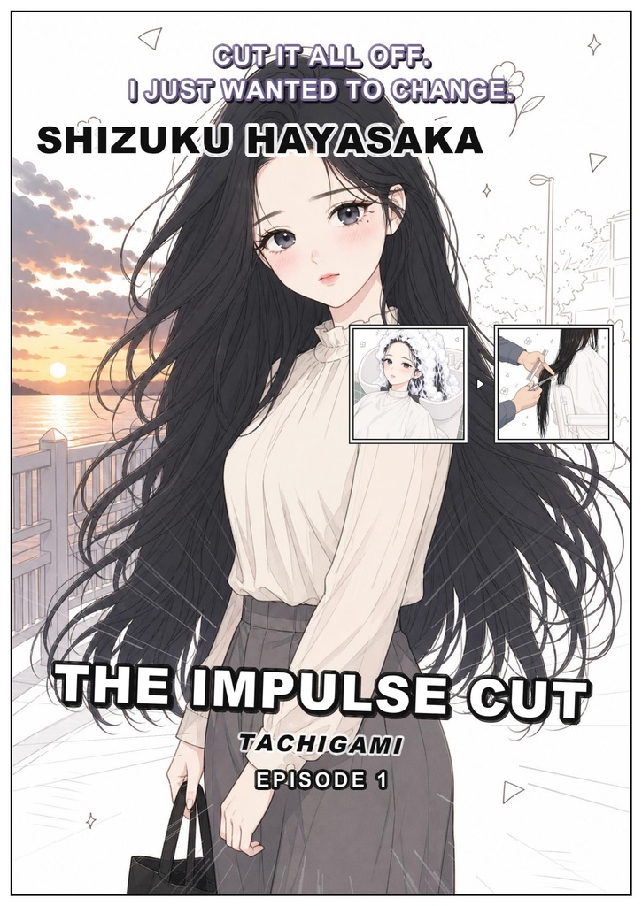 [English Edition] TACHIGAMI — The Impulse Cut, Ch.1: A Heartbroken Woman Walks Into a Barbershop to "Cut It All Off"