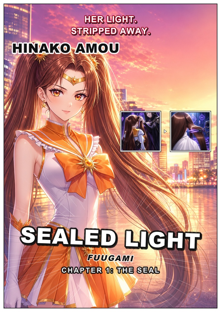 [English Edition] FUUGAMI — Sealed Light, Ch.1: The Seal — A Magical-Girl Hero Loses Her Long Hair to an Enemy's Ritual Branding